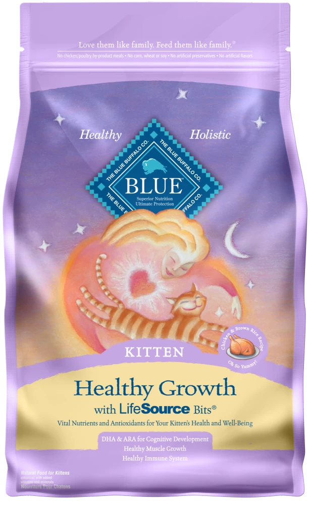Blue Buffalo Healthy Growth Natural Chicken & Brown Rice Kitten Dry Cat Food 3 Blue Buffalo Healthy Growth Natural Chicken & Brown Rice Kitten Dry Cat Food