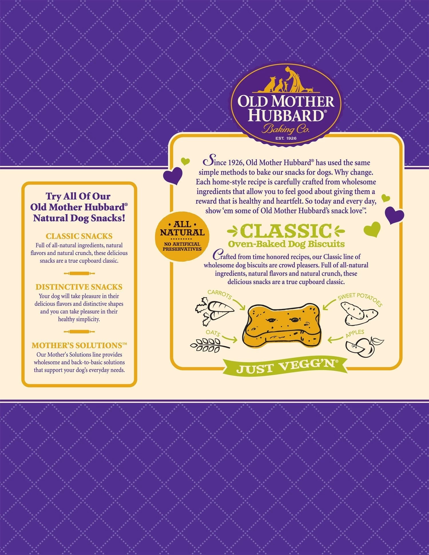 Old Mother Hubbard Crunchy Classic Natural Just Veg'N Biscuits Dog Treats 5 Old Mother Hubbard Crunchy Classic Natural Just Veg'N Biscuits Dog Treats - Image 3