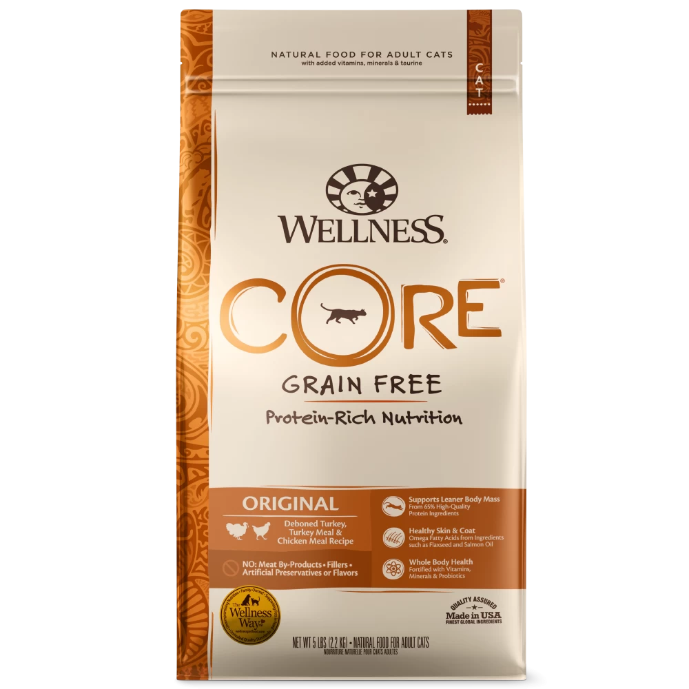 Wellness CORE Natural Grain Free Original Turkey, Chicken, Whitefish & Herring Recipe Dry Cat Food