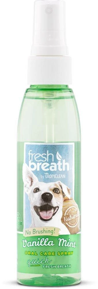Tropiclean ORAL CARE SPRAY FOR DOGS WITH VANILLA MINT FLAVORING 3 Tropiclean ORAL CARE SPRAY FOR DOGS WITH VANILLA MINT FLAVORING