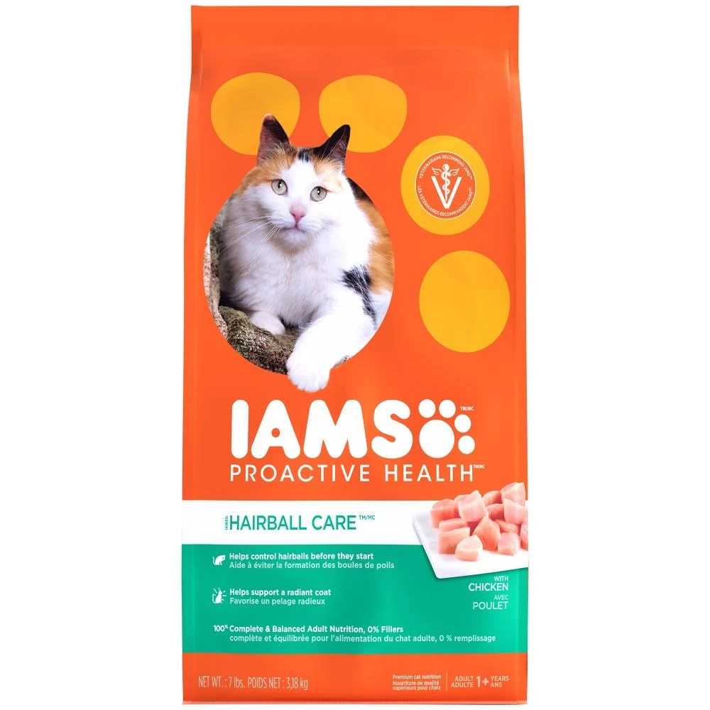 Iams ProActive Health Hairball Care Dry Cat Food 3 Iams ProActive Health Hairball Care Dry Cat Food