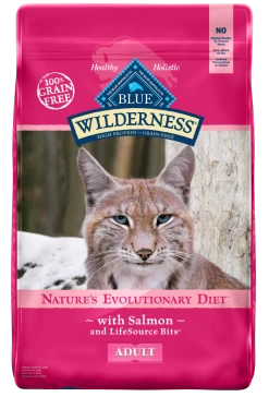 Blue Buffalo Wilderness Grain Free Salmon High Protein Recipe Dry Cat Food