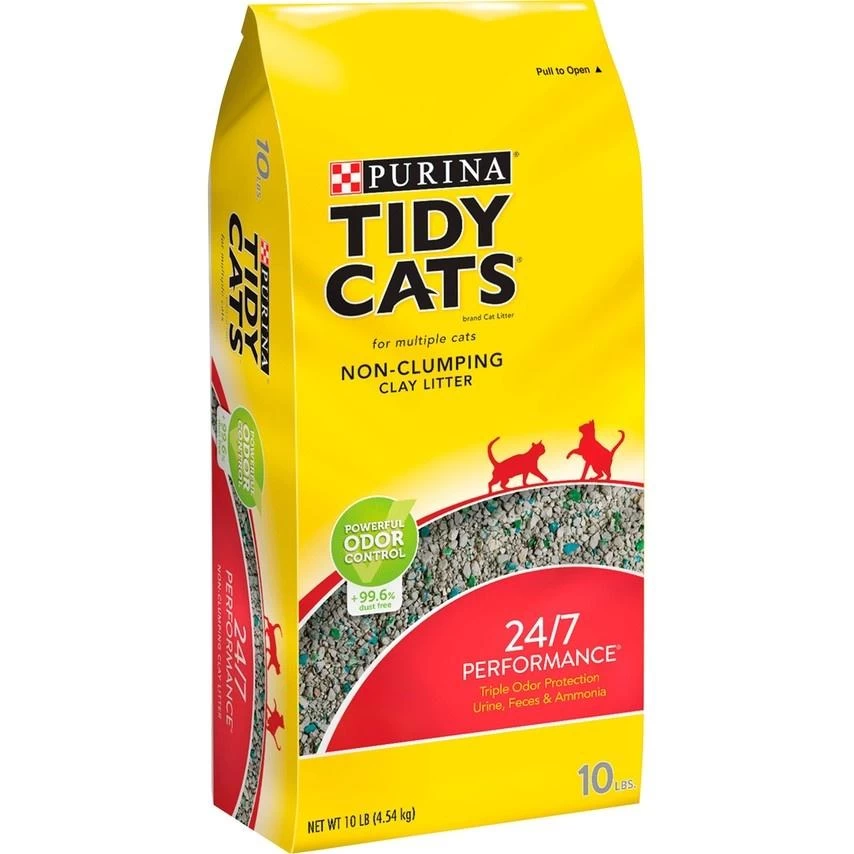 Tidy Cats Non Clumping 24/7 Performance MultiCat Long Lasting Odor Control Cat Litter 3 Tidy Cats Non Clumping 24/7 Performance MultiCat Long Lasting Odor Control Cat Litter
