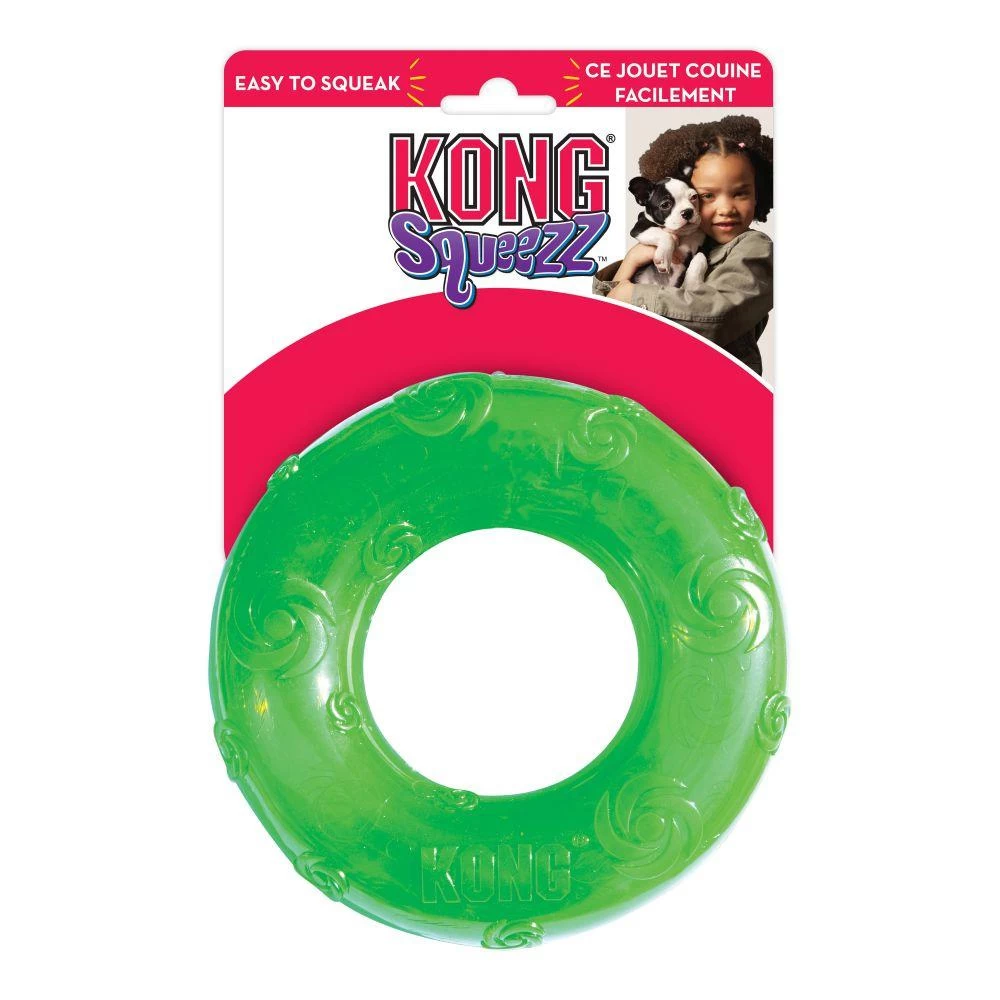 KONG Squeezz Ring Large Dog Toy 4 KONG Squeezz Ring Large Dog Toy - Image 2