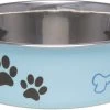 Loving Pets Murano Blue Bella Bowl 1 Loving Pets Murano Blue Bella Bowl -Pet Shop 31059 1463596410