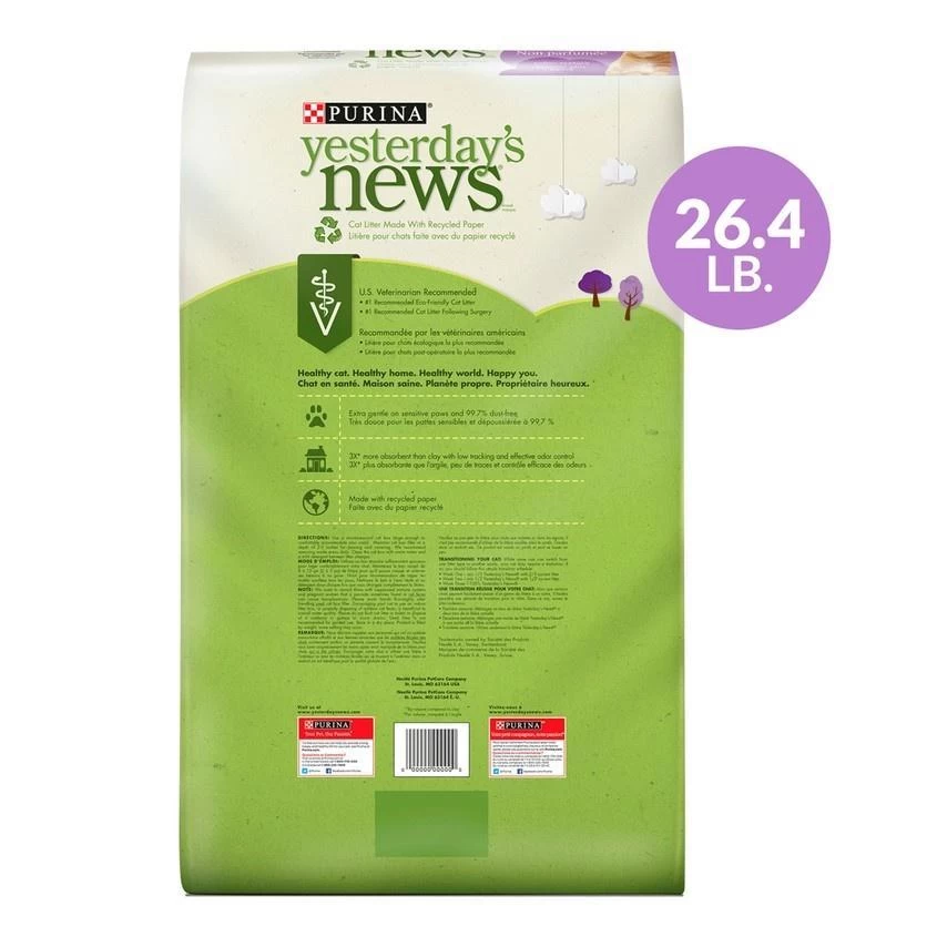 Yesterday's News Softer Texture Unscented Cat Litter 4 Yesterday's News Softer Texture Unscented Cat Litter - Image 2