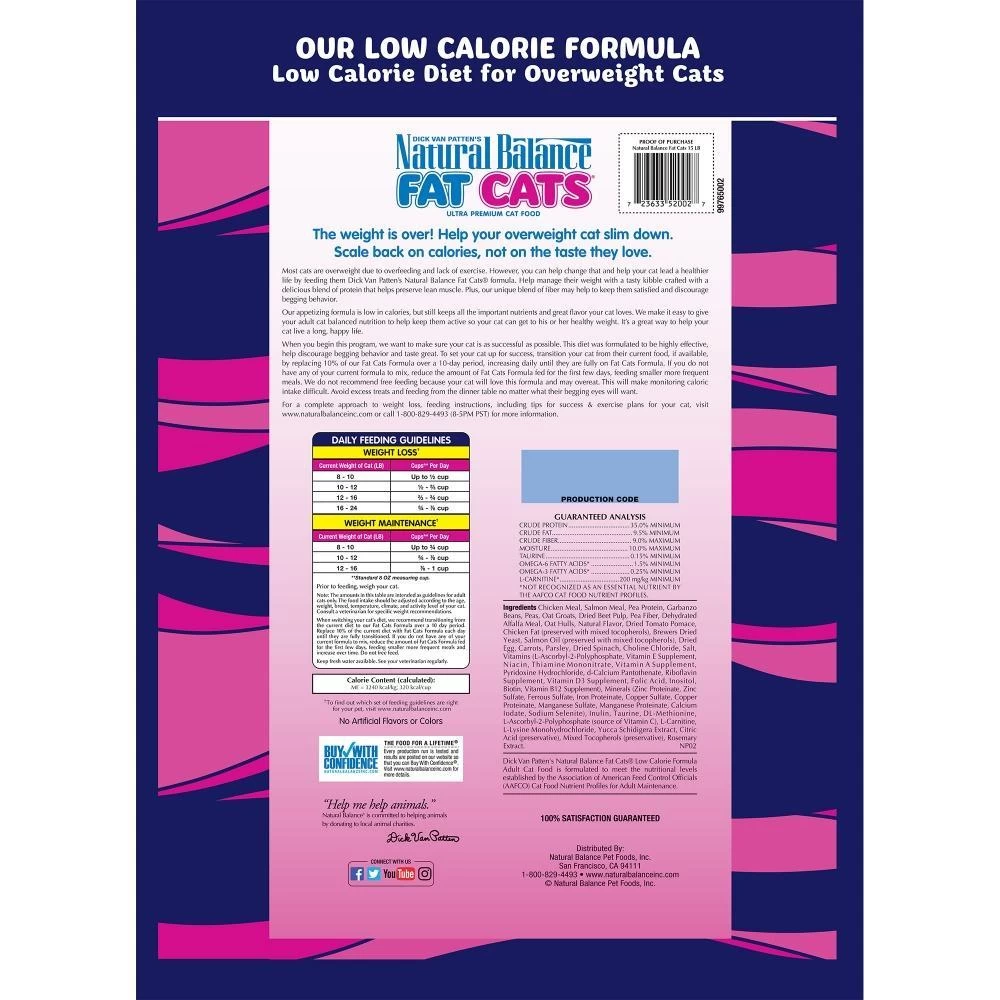Natural Balance Fat Cats Low Calorie Dry Cat Food 4 Natural Balance Fat Cats Low Calorie Dry Cat Food - Image 2