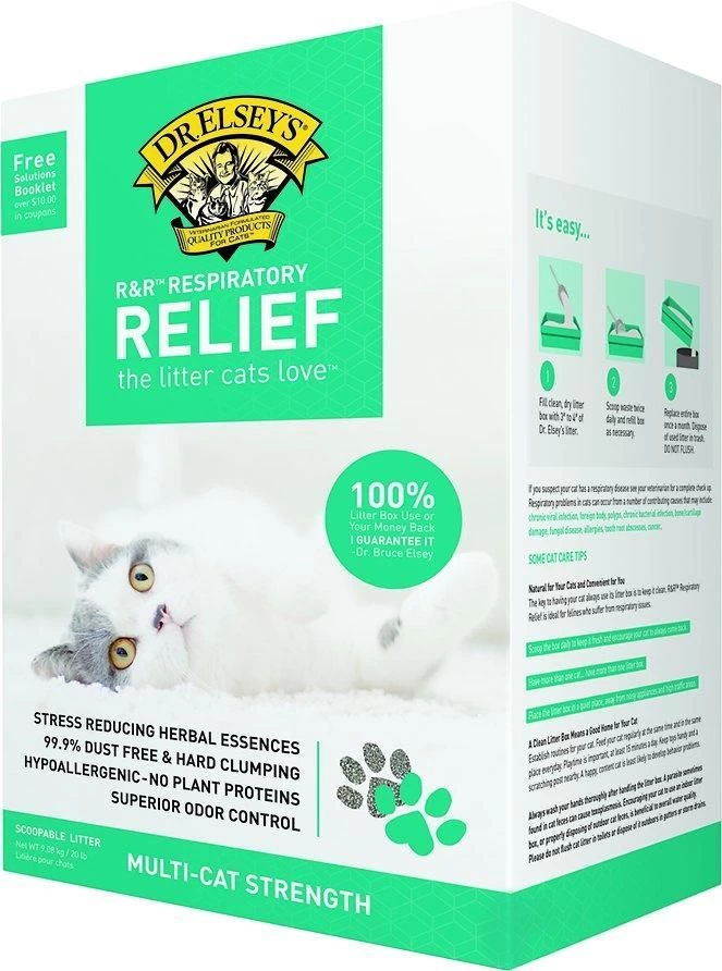 Dr. Elsey's Respiratory Relief Clumping Cat Litter 3 Dr. Elsey's Respiratory Relief Clumping Cat Litter