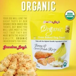 Grandma Lucy's Organic Oven Baked Banana And Sweet Potato Flavor Dog Treats -Pet Shop 36972 1581521161