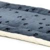 MidWest Quiet Time Fleece Blue Paw Print Reversible Pet Bed & Crate Mat -Pet Shop 38367 1461962767