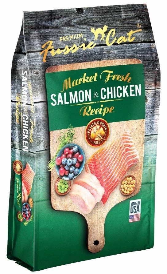 Fussie Cat Market Fresh Grain Free Salmon & Chicken Recipe Dry Cat Food 3 Fussie Cat Market Fresh Grain Free Salmon & Chicken Recipe Dry Cat Food