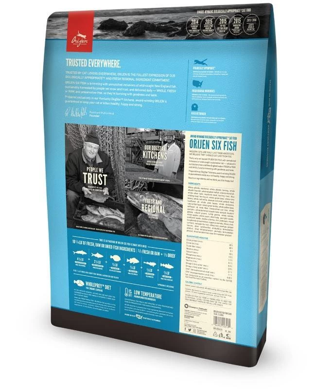 ORIJEN Grain Free Six Fish Dry Cat Food 4 ORIJEN Grain Free Six Fish Dry Cat Food - Image 2