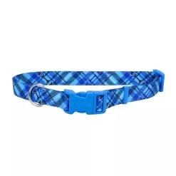 Coastal Pet Products Styles Adjustable Dog Collar Plaid Bones 3/4" X 14"-20"