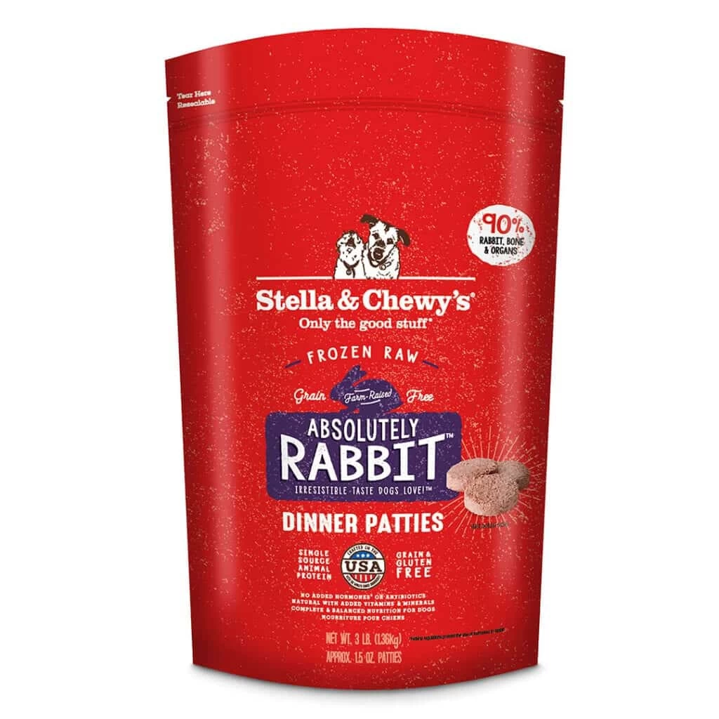 Stella & Chewy's Absolutely Rabbit Frozen Raw Patties Dog Food 3 Stella & Chewy's Absolutely Rabbit Frozen Raw Patties Dog Food