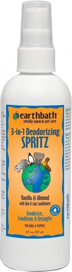 Earthbath 3-in-1 Deodorizing Vanilla And Almond Spritz For Dogs