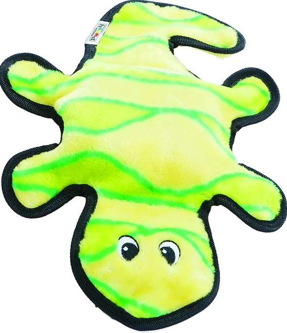 Outward Hound Invincibles Gecko Yellow/Green Squeaky Dog Toy 3 Outward Hound Invincibles Gecko Yellow/Green Squeaky Dog Toy
