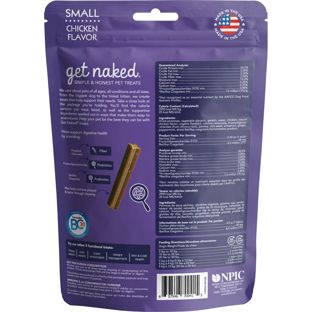 Get Naked® Digestive Health Dental Dog Chew Sticks 4 Get Naked® Digestive Health Dental Dog Chew Sticks - Image 2