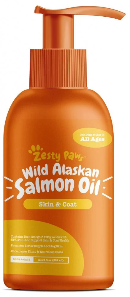 Zesty Paws Natural Skin & Coat Support Pure Wild Alaskan Salmon Oil For Dogs & Cats 3 Zesty Paws Natural Skin & Coat Support Pure Wild Alaskan Salmon Oil For Dogs & Cats