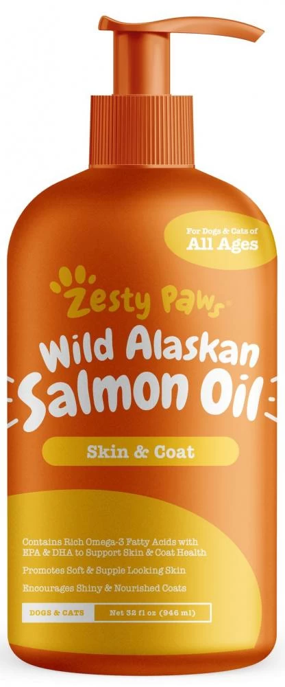 Zesty Paws Natural Skin & Coat Support Pure Wild Alaskan Salmon Oil For Dogs & Cats 6 Zesty Paws Natural Skin & Coat Support Pure Wild Alaskan Salmon Oil For Dogs & Cats - Image 4