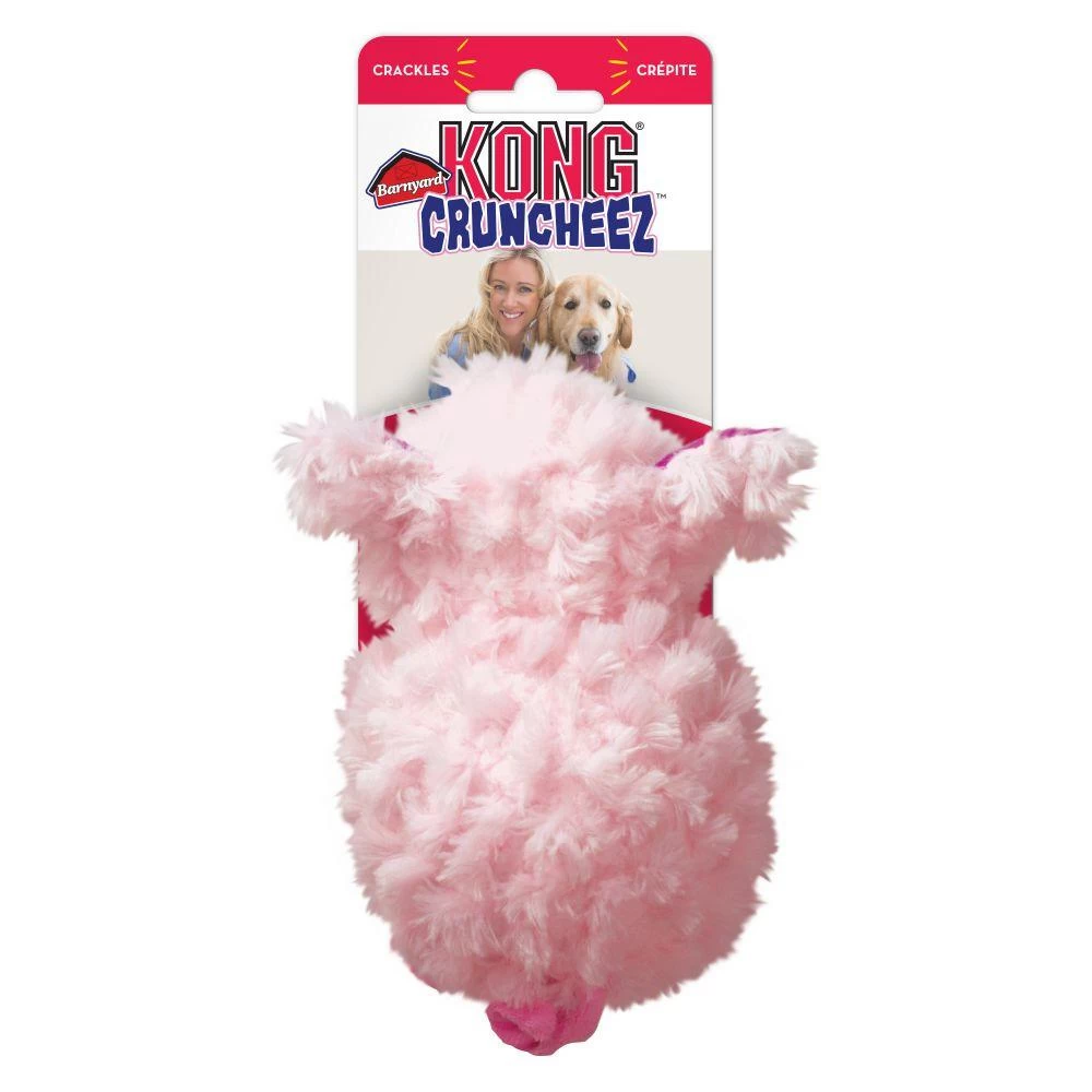 KONG Barnyard Cruncheez Pig Plush Dog Toy 4 KONG Barnyard Cruncheez Pig Plush Dog Toy - Image 2