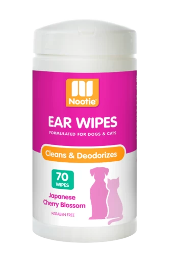 Nootie Japanese Cherry Blossom Ear Wipes For Dogs & Cats 3 Nootie Japanese Cherry Blossom Ear Wipes For Dogs & Cats