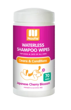 Nootie Japanese Cherry Blossom Waterless Shampoo Wipes For Dogs & Cats