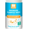 Nootie Sweet Pea & Vanilla Waterless Shampoo Wipes For Dogs & Cats