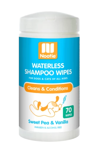 Nootie Sweet Pea & Vanilla Waterless Shampoo Wipes For Dogs & Cats 3 Nootie Sweet Pea & Vanilla Waterless Shampoo Wipes For Dogs & Cats