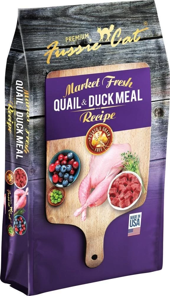 Fussie Cat Market Fresh Grain Free Quail & Duck Meal Recipe Dry Cat Food 3 Fussie Cat Market Fresh Grain Free Quail & Duck Meal Recipe Dry Cat Food