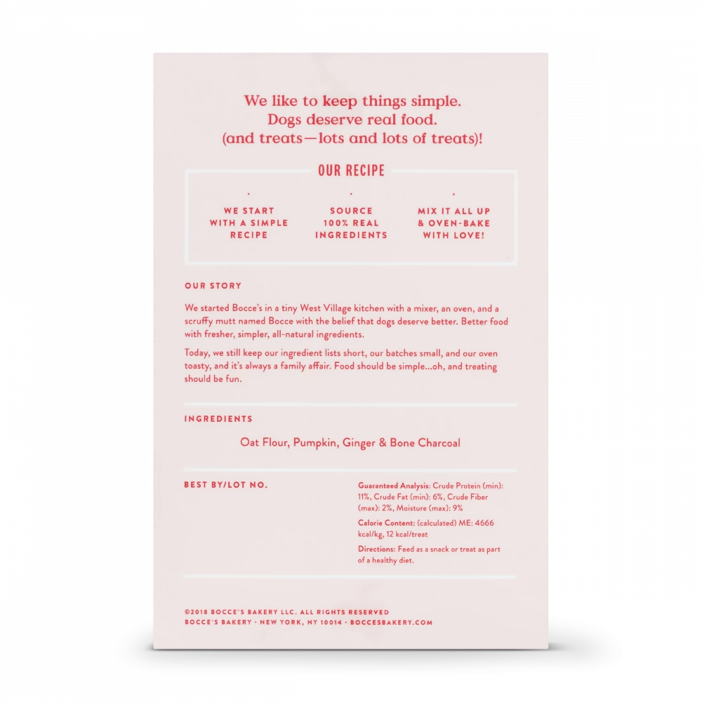 Bocce's Bakery Daily Support Pumpkin & Ginger Recipe Functional Belly Biscuit Dog Treats 4 Bocce's Bakery Daily Support Pumpkin & Ginger Recipe Functional Belly Biscuit Dog Treats - Image 2