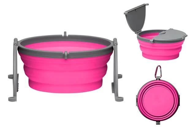 Loving Pets Pink Bella Travel Bowl 4 Loving Pets Pink Bella Travel Bowl - Image 2