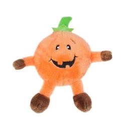 ZippyPaws Halloween Brainey Pumpkin Plush Dog Toy