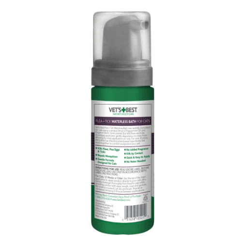 Vet's Best Flea + Tick Waterless Bath For Cats 4 Vet's Best Flea + Tick Waterless Bath For Cats - Image 2