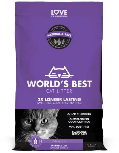 World's Best Lavender Scented Multiple Cat Clumping Formula Cat Litter 4 World's Best Lavender Scented Multiple Cat Clumping Formula Cat Litter - Image 2