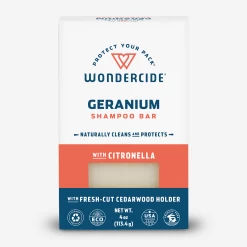 Wondercide Geranium Shampoo Bar For Dogs + Cats With Natural Essential Oils