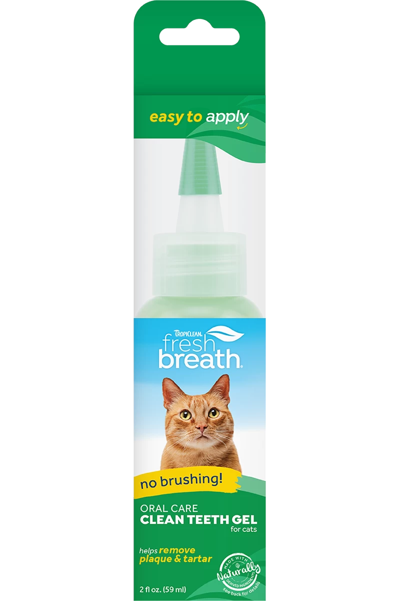 TropiClean Fresh Breath No Brushing Clean Teeth Dental & Oral Care Gel For Cats 3 TropiClean Fresh Breath No Brushing Clean Teeth Dental & Oral Care Gel For Cats