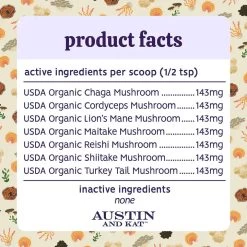 Austin And Kat Harper's Mushroom Medley Immunity Powder -Pet Shop TEMPLATE PROD.INFO IMMUNITY ProductFacts 1 720x 3b438334 3e66 4b65 8130 3a5f1590d152