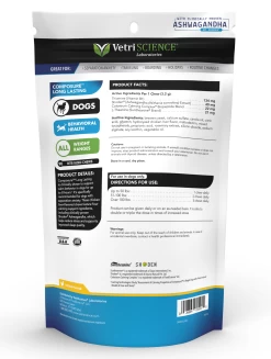 VetriScience Composure™ Long Lasting Dog Chews -Pet Shop VetriScienceComposureLongLastingforDogs90ctPouch Back