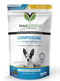 VetriScience Composure™ Long Lasting Dog Chews -Pet Shop VetriScienceComposureLongLastingforDogs90ctPouch Front