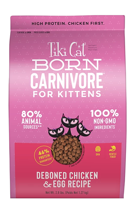 Tiki Cat® Born Carnivore™ For Kittens Deboned Chicken & Egg 3 Tiki Cat® Born Carnivore™ For Kittens Deboned Chicken & Egg
