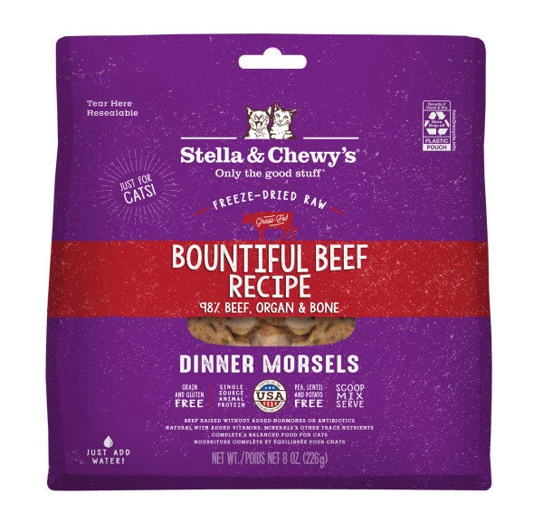 Stella & Chewy's Freeze Dried Bountiful Beef Recipe Dinner Morsels Cat Food 4 Stella & Chewy's Freeze Dried Bountiful Beef Recipe Dinner Morsels Cat Food - Image 2