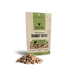 Vital Essentials Freeze Dried Raw Rabbit Bites Dog Treats