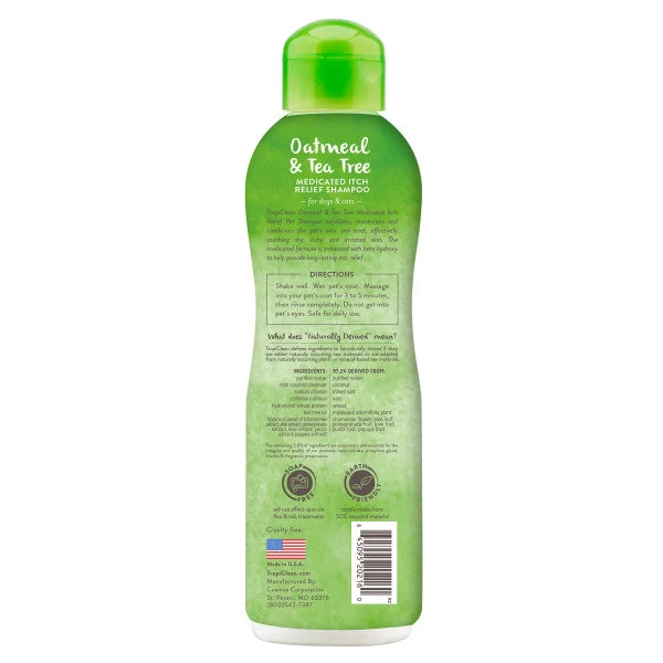 TropiClean Oatmeal & Tea Tree Medicated Itch Relief Shampoo For Pets 6 TropiClean Oatmeal & Tea Tree Medicated Itch Relief Shampoo For Pets - Image 4