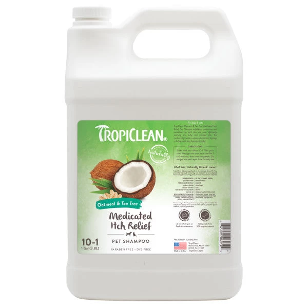 TropiClean Oatmeal & Tea Tree Medicated Itch Relief Shampoo For Pets 4 TropiClean Oatmeal & Tea Tree Medicated Itch Relief Shampoo For Pets - Image 2