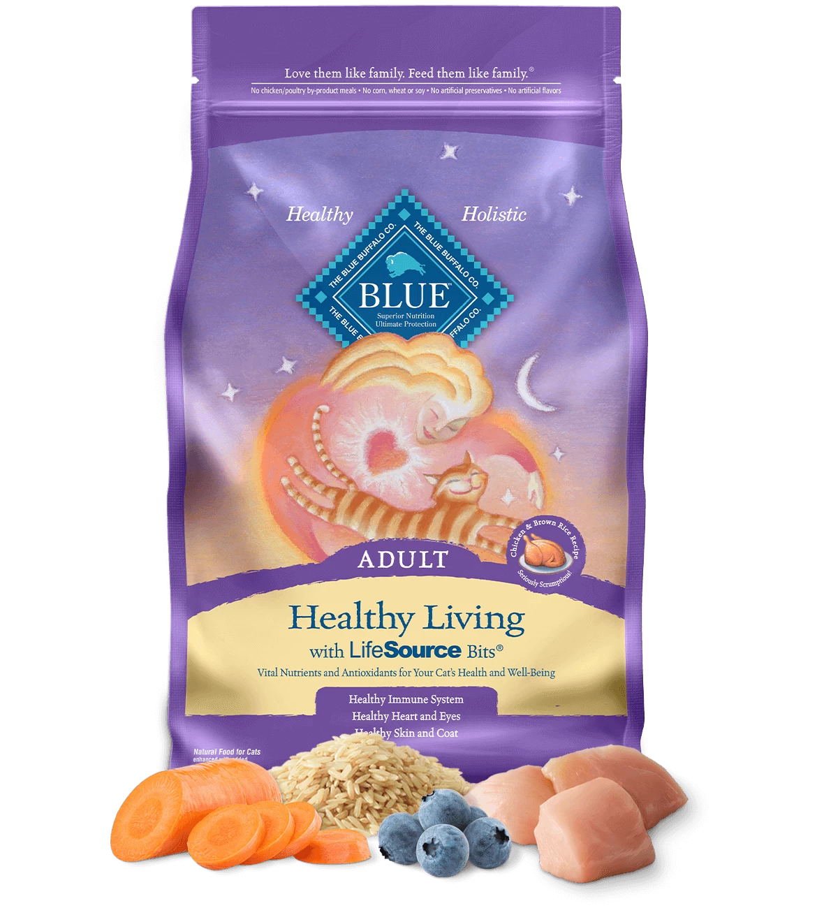 Blue Buffalo BLUE™ Healthy Living Adult Cats Chicken And Brown Rice Recipe 3 Blue Buffalo BLUE™ Healthy Living Adult Cats Chicken And Brown Rice Recipe