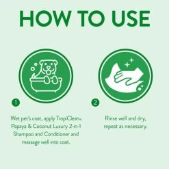 TropiClean Papaya & Coconut Luxury 2-in-1 Shampoo And Conditioner For Pets -Pet Shop ntucl83kdhdm6zaordbq