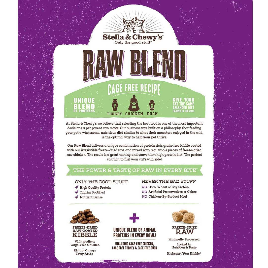 Stella & Chewy's Cat Kibble-Raw Blend Cage Free Poultry Recipe 4 Stella & Chewy's Cat Kibble-Raw Blend Cage Free Poultry Recipe - Image 2