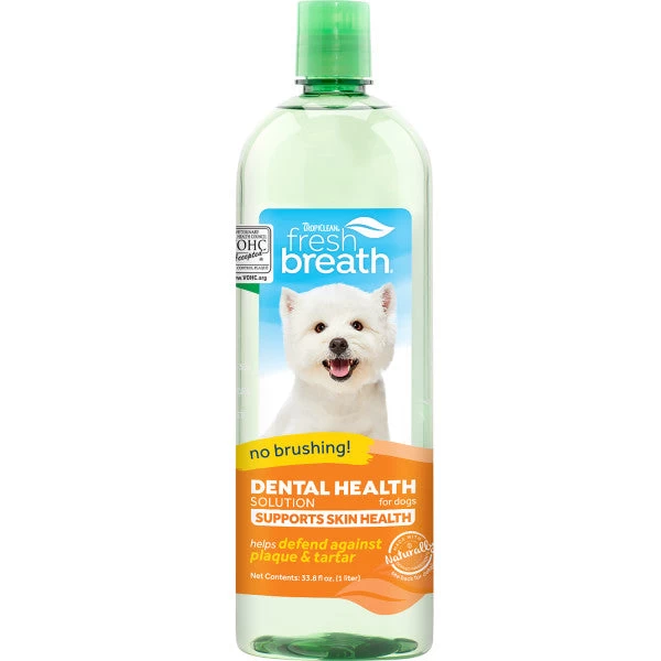 TropiClean Fresh Breath Dental Health Solution Supports Skin Health For Dogs 4 TropiClean Fresh Breath Dental Health Solution Supports Skin Health For Dogs - Image 2